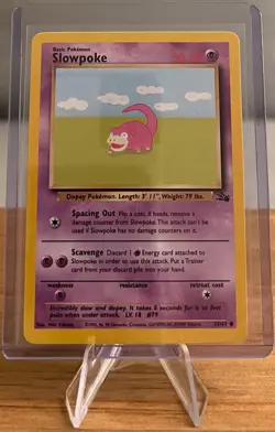 Slowpoke #79 Non-Holographic Pokemon Card Near Mint 55/62 Common Fossil Set 1999 - Image 1