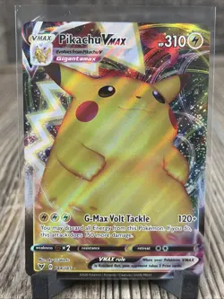 Pokemon Pikachu VMAX Vivid Voltage Holo 044/185 Trading Card NM - Image 1
