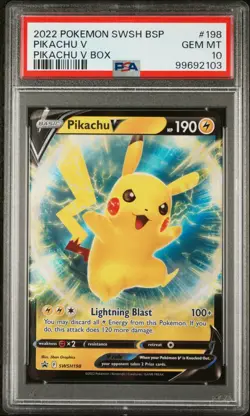 Pikachu V SWSH198 SWSH: Sword & Shield Promo Cards Holo - Image 1