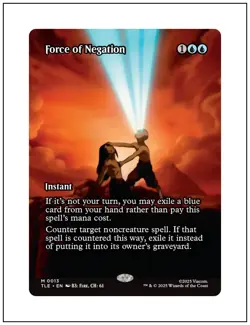 1x Force of Negation, Borderless Art, Avatar Magic MTG NM - Image 1