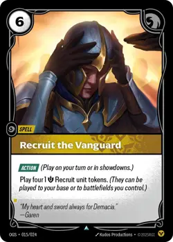 Recruit the Vanguard [OGS - 015/024] - NM TCG Riftbound - Image 1