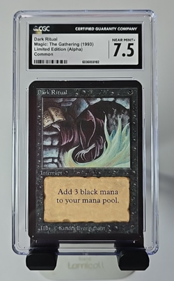 MTG Dark Ritual Alpha Regular BGS 7.5 NM+ LEA - Image 1