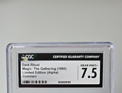 MTG Dark Ritual Alpha Regular BGS 7.5 NM+ LEA - Image 3