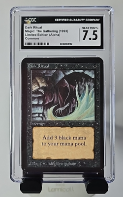 MTG Dark Ritual Alpha Regular BGS 7.5 NM+ LEA - Image 4