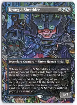 Krang & Shredder (Borderless) TMT 0201 Magic: The Gathering R NM - Image 1