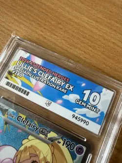 Pokemon Lillie’s Clefairy EX 280/217 - Special Illustration Rare ACE 10 Gem Mint - Image 3