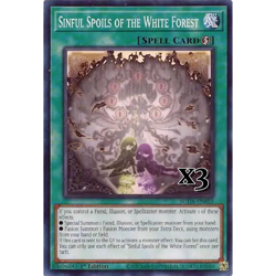 3X Sinful Spoils of the White Forest SUDA-EN055 Common NM 1st Ed YUGIOH - Image 1