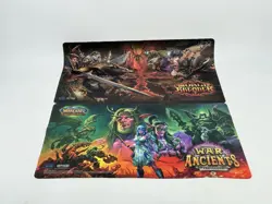Lot 2 World of Warcraft TCG War of the Ancients Timewalker World Breaker Playmat - Image 1