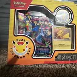 Pokemon Day 2026 Collection Box Pikachu Promo Card & 3 Booster Packs - Image 2