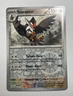 REVERSE HOLO Staraptor 150/198 NM / M Scarlet Violet Pokemon Card - Image 1