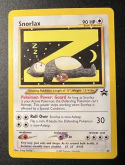 Snorlax Black Star Promo 49/53 Wotc Pokemon Card 2002 - Image 1