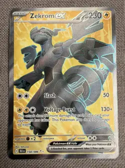 Zekrom 158/086 Full Art Black Bolt Pokemon TCG Cards - Image 1