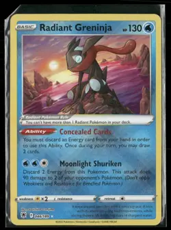 2022 Pokemon Sword & Shield Astral Radiance #046 Radiant Greninja Reverse Holo - Image 1