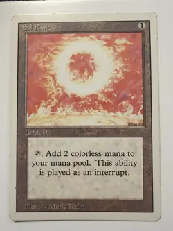 Magic the Gathering Sol Ring Revised Edition Regular Card Vintage 1994 - Image 1