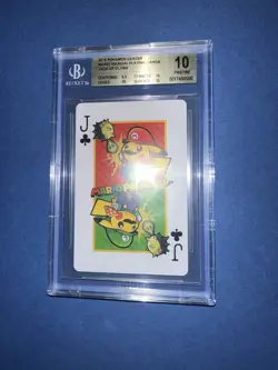 BGS 10 PRISTINE MARIO PIKACHU PLAYING CARDS JACK OF CLUBS POKEMON CENTER 2016! - Image 4