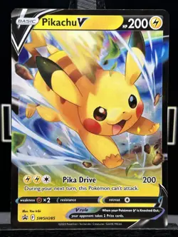 Pikachu V SWSH285 SWSH: Sword & Shield Promo Cards Holo VLP - Image 3