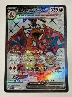 Pokemon Charizard ex 215/197 Secret Rare Holo Obsidian Flames TCG Card - Image 1