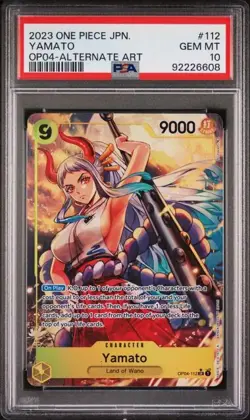 Yamato SR Alt Art OP04-112 Kingdoms Of Intrigue One Piece CCG Card English PSA10 - Image 1
