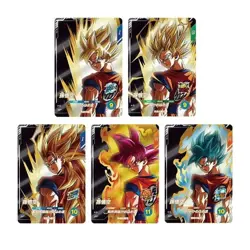 S5961 Complete Set of 5 Son Goku PUR Japanese Dragon Ball Divers Cards Vol.9 A12 - Image 1