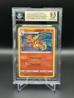 2019-22 POKEMON BLACK STAR PROMOS #SWSH075 SPECIAL DELIVERY CHARIZARD BGS 9.5 - Image 1
