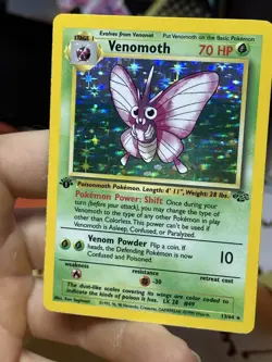 1st Edition Venomoth 13/64 Jungle 1999 Holo Rare WOTC Pokemon Card TCG - Image 4
