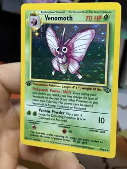 1st Edition Venomoth 13/64 Jungle 1999 Holo Rare WOTC Pokemon Card TCG - Image 5