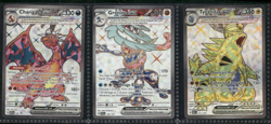 Pokemon TCG 3 Card Lot Set Holo Foil Charizard Full Art Collection Kids Gift - Image 1