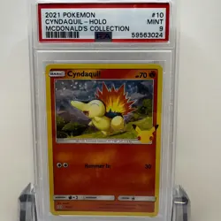 2021 POKEMON MCDONALD'S COLLECTION #10/25 CYNDAQUIL HOLO - PSA 9 MINT - Image 1