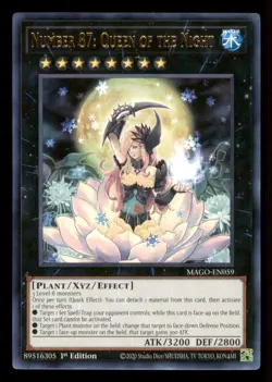 Yugioh Number 87: Queen of the Night #MAGO-EN059 Maximum Gold LP - Image 1