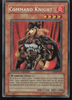 Yu-Gi-Oh TCG 2004 Collectors Tin #CT1-EN003 Command Knight Secret Rare NM - Image 1
