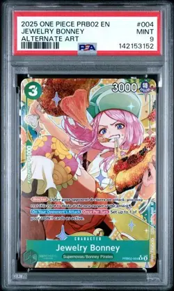 PSA 9 - 2025 One Piece PRB02-004 Jewelry Bonney - Alternate Art - Image 1