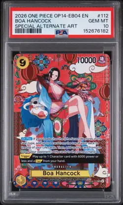 2026 ONE PIECE OP14 EB04 #112 The Azure Sea's Seven Boa Hancock SP PSA 10 - Image 1