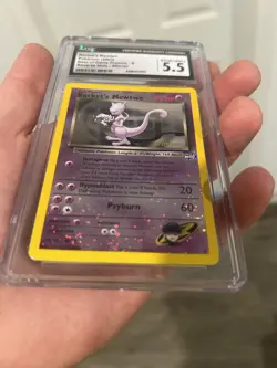 2003 POKEMON BEST OF GAME PROMO WINNER #8 ROCKET'S MEWTWO-REVERSE FOIL CGC 5.5 - Image 3