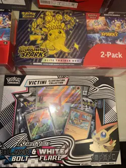🔥Pokemon Surging Sparks Black Bolt Booster Victini Tin BUNDLE 2 ETB 2 BB🔥 - Image 4