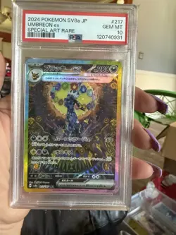 PSA 10 2024 POKEMON SV8a JP TERASTAL FESTIVAL UMBREON ex 217 SPECIAL ART RARE - Image 3