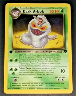 1ST EDITION POKEMON TEAM ROCKET DARK ARBOK GOLBAT VILEPLUME AND WEEZING NON HOLO - Image 2