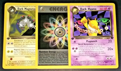1ST EDITION POKEMON TEAM ROCKET DARK HYPNO DARK MAGNETON RAINBOW ENERGY NON HOLO - Image 1