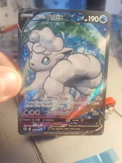 🔥 Alolan Vulpix V NM+ Full Art 173/195 S&S Silver Tempest Pokemon TCG 🔥 - Image 1