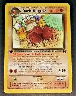 1ST EDITION POKEMON TEAM ROCKET DARK DUGTRIO DARK WARTORTLE & SQUIRTLE NON HOLO - Image 2