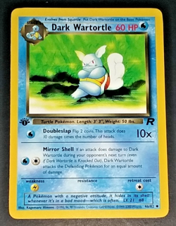 1ST EDITION POKEMON TEAM ROCKET DARK DUGTRIO DARK WARTORTLE & SQUIRTLE NON HOLO - Image 4