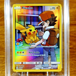 Pokemon SM Cosmic Eclipse Pikachu 241/236 AGS Gem-MT 10 FA Holo Secret Rare 2019 - Image 2
