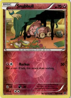 SNUBBULL 68/124 C FATES COLLIDE POKEMON REVERSE HOLO MP - Image 1