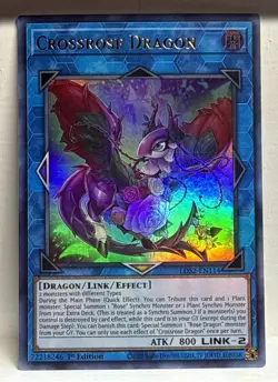 Yugioh! Crossrose Dragon - LDS2-EN114 - Ultra Rare - 1st Edition Near Mint GOLD - Image 1