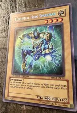 Yu-Gi-Oh Elemental HERO Sparkman EHC2-EN001 Limited Holo - Image 1