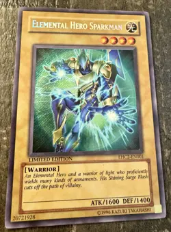 Yu-Gi-Oh Elemental HERO Sparkman EHC2-EN001 Limited Holo - Image 4