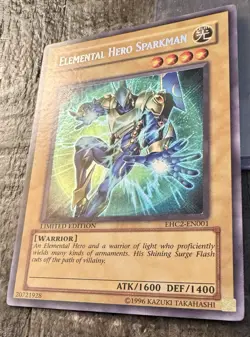 Yu-Gi-Oh Elemental HERO Sparkman EHC2-EN001 Limited Holo - Image 5