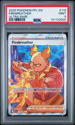2025 POKEMON PFL EN-PHANTASMAL FLAMES ULTRA RARE #119 FIREBREATHER PSA 9 - Image 1