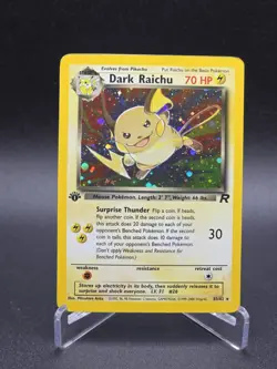 Dark Raichu Holo 1st Edition Team Rocket #83/82 – Secret Rare Pokemon Card NM - Image 1