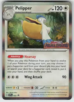 GGC-6 Holo Pelipper - (Prerelease) 022 Promo SV: Scarlet & Violet Promo Cards - Image 1