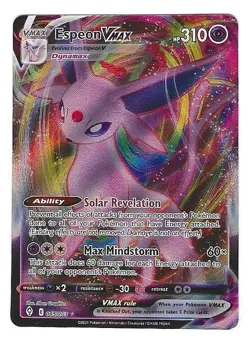 Espeon Vmax 065/203 Evolving Skies NM Full Art Ultra Rare Pokemon Card - Image 1